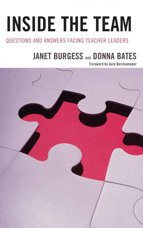 Cover of the book Inside the Team by Janet Burgess, Donna Bates, Rowman & Littlefield Publishers