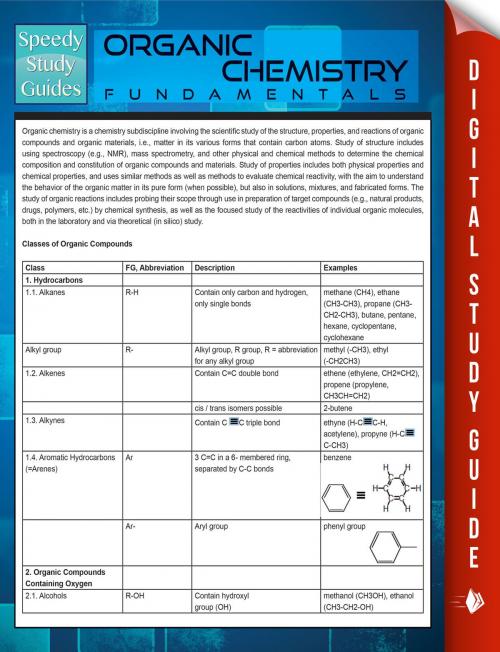 Cover of the book Organic Chemistry Fundamentals (Speedy Study Guides) by Speedy Publishing, Speedy Publishing LLC