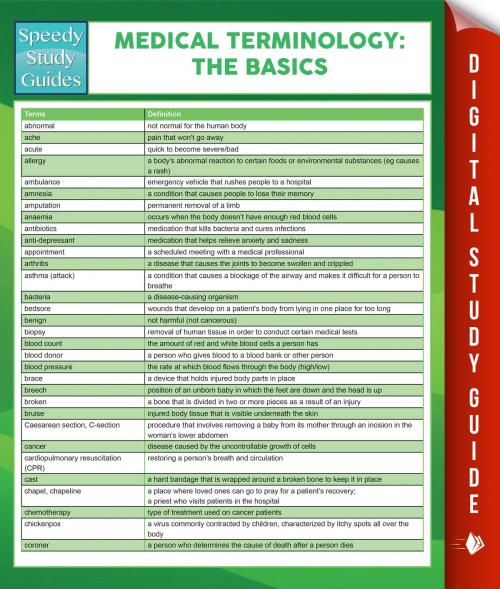 Cover of the book Medical Terminology:The Basics Speedy Study Guides by Speedy Publishing, Speedy Publishing LLC