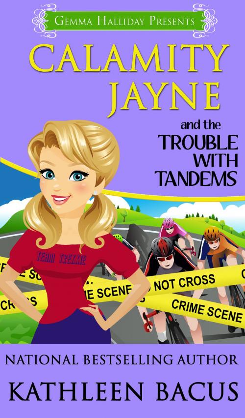 Cover of the book Calamity Jayne and the Trouble With Tandems (Calamity Jayne Mysteries book #7) by Kathleen Bacus, Gemma Halliday Publishing