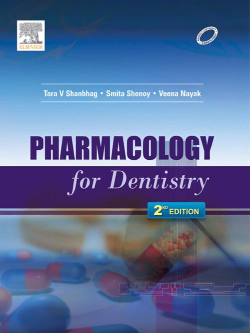 Cover of the book Pharmacology for Dentistry by Tara Shanbhag, Smita Shenoy, Veena Nayak, Elsevier Health Sciences