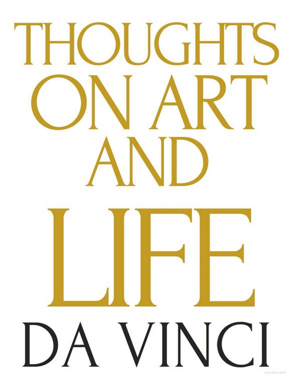 Big bigCover of Thoughts on Art and Life
