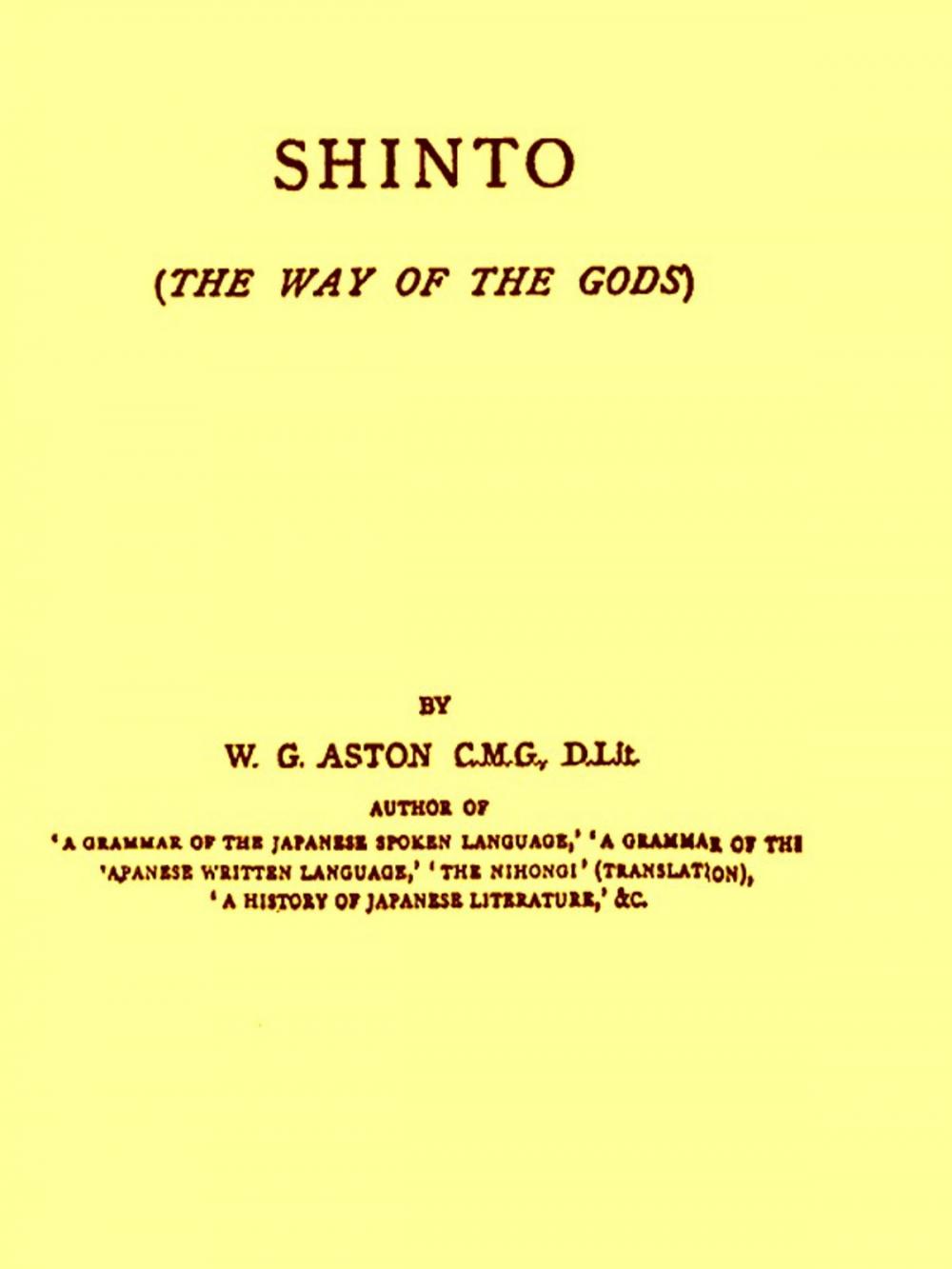 Big bigCover of Shinto, The Way of the Gods