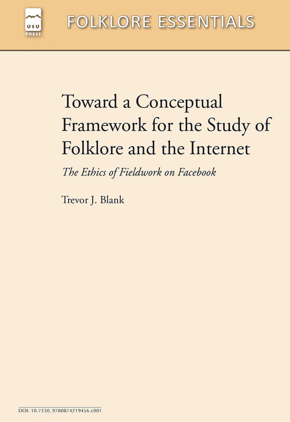 Big bigCover of Toward a Conceptual Framework for the Study of Folklore and the Internet