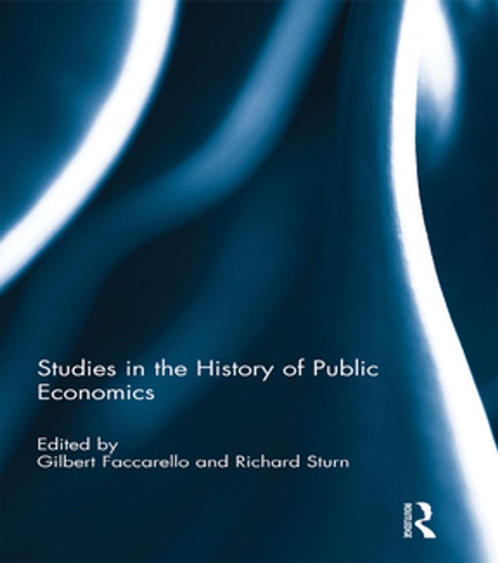 Big bigCover of Studies in the History of Public Economics