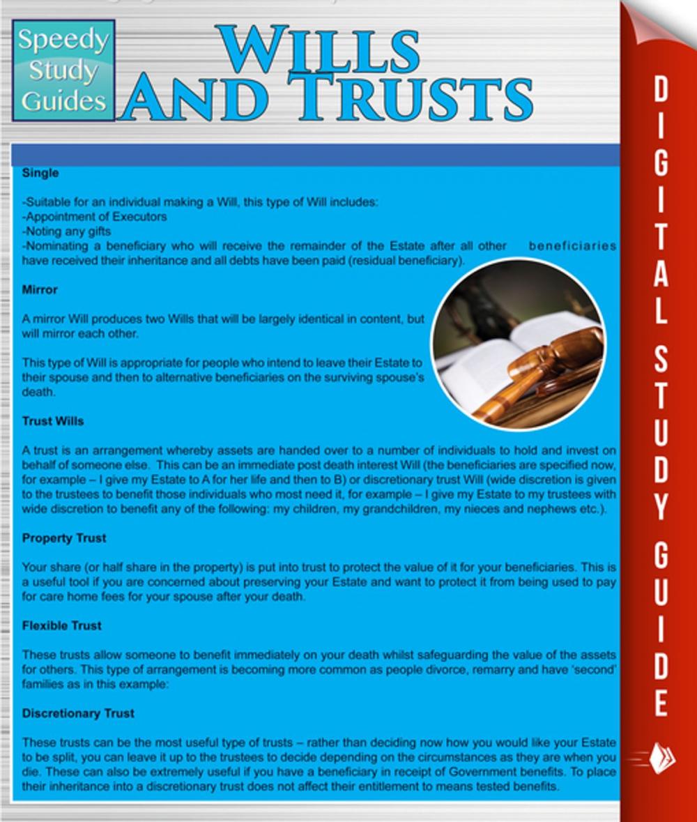 Big bigCover of Wills And Trusts (Speedy Study Guides)