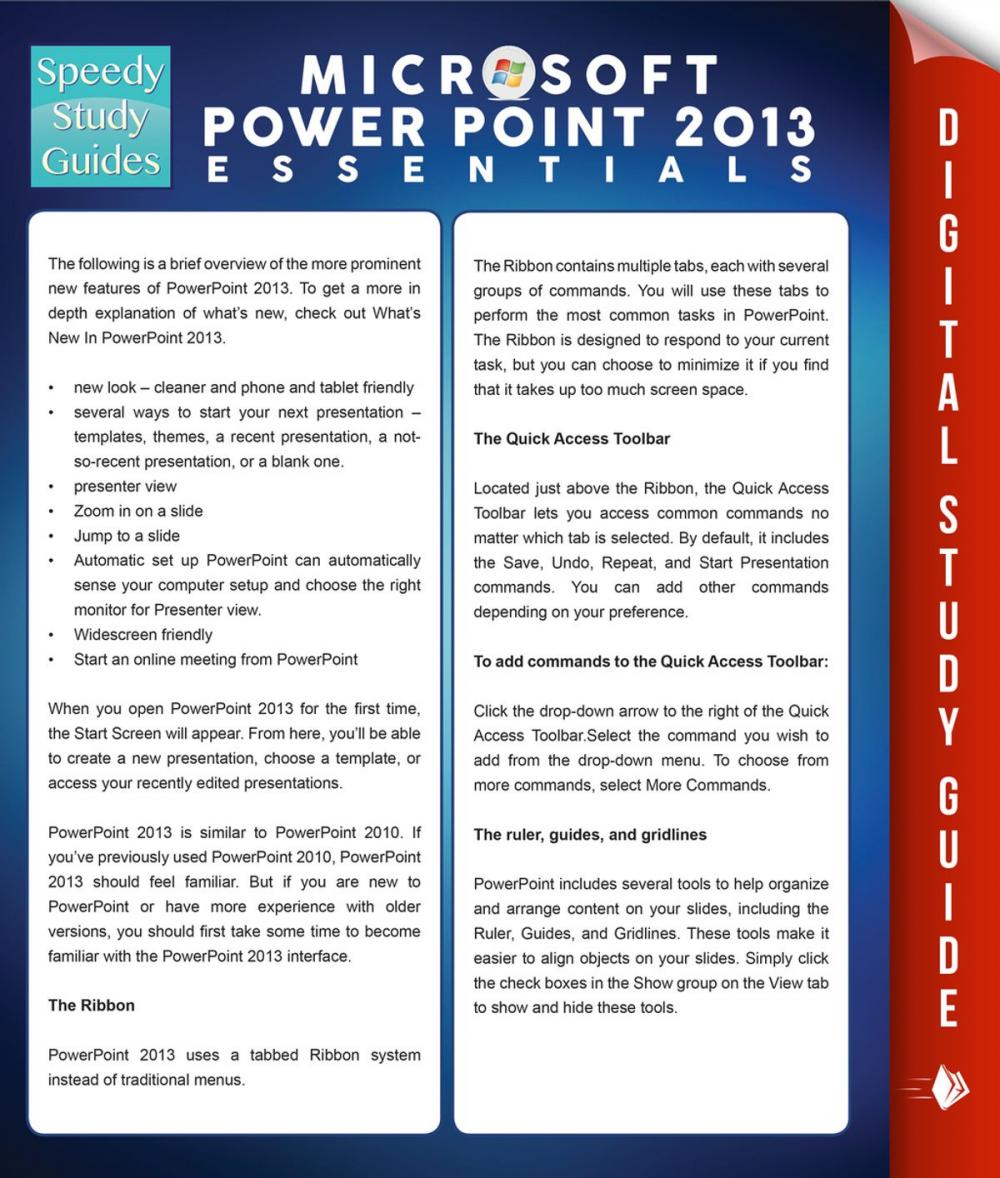 Big bigCover of Microsoft Powerpoint 2013 Essentials (Speedy Study Guides)