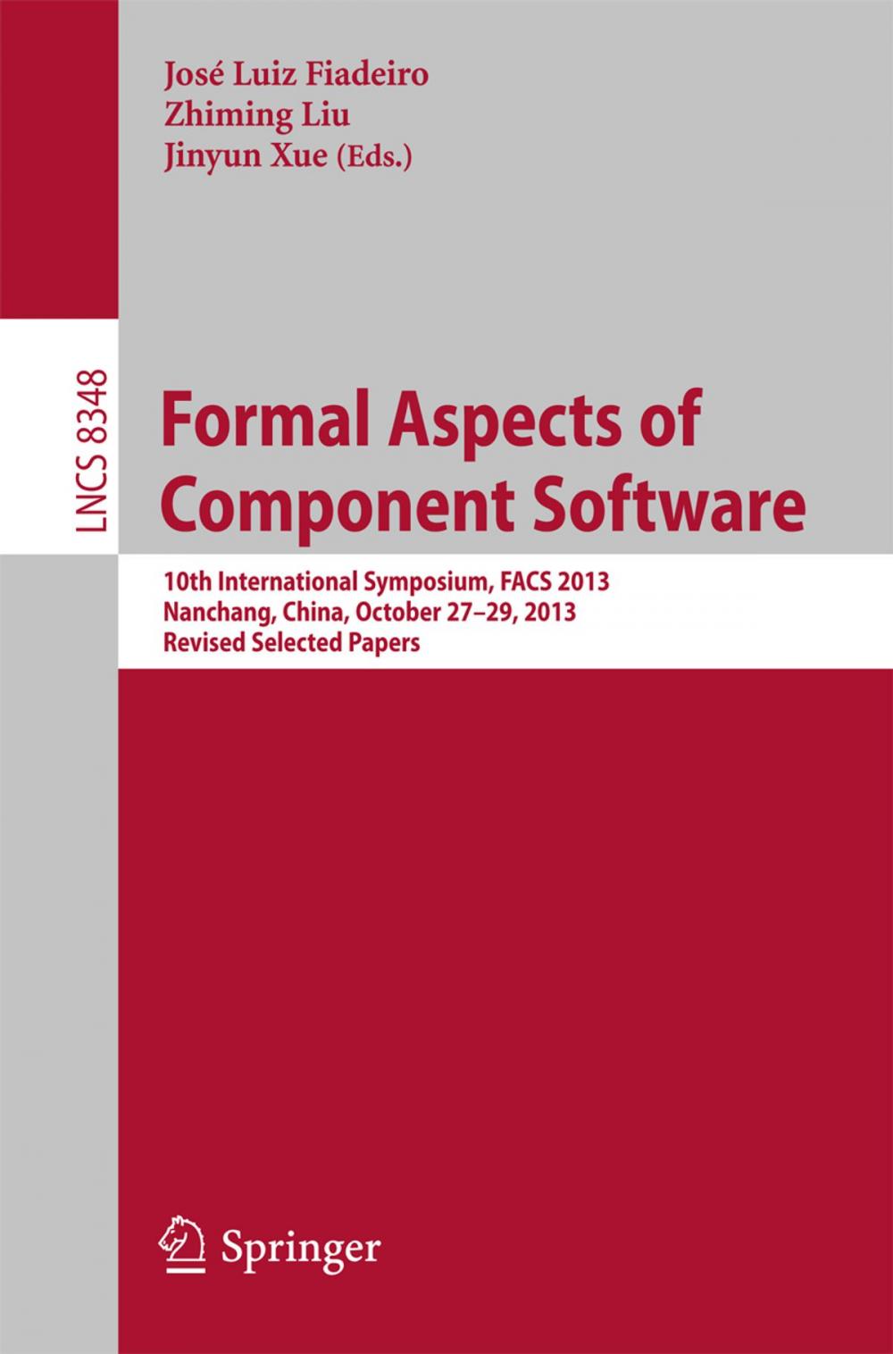 Big bigCover of Formal Aspects of Component Software