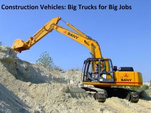 Book cover of Construction Vehicles: Big Trucks for Big Jobs (Kids Series)