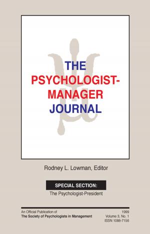 Cover of the book The Psychologist-Manager Journal by J. Carter Wood