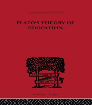 Cover of the book Plato's Theory of Education by Theodore J. Jacobs