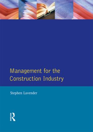 Cover of the book Management for the Construction Industry by Volker Ziemann