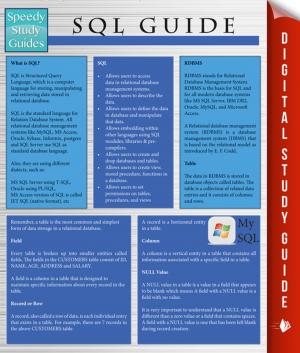 Cover of the book Sql Guide (Speedy Study Guides) by Baby Professor