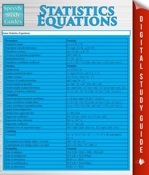 Book cover of Statistics Equations (Speedy Study Guides)