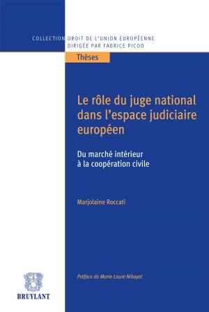 Cover of the book Le rôle du juge national dans l'espace judiciaire européen, du marché intérieur à la coopération civile by 