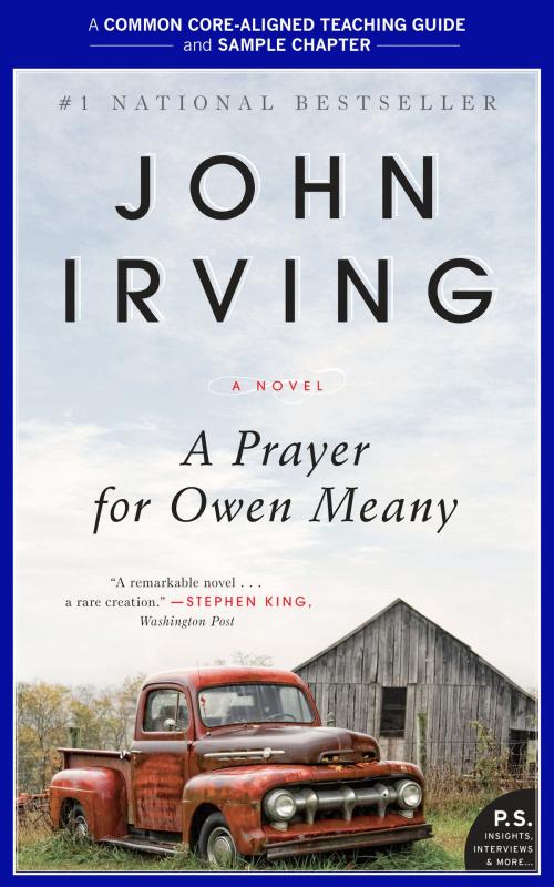 Cover of the book A Teacher's Guide for a Prayer for Owen Meany by John Irving, Amy Jurskis, William Morrow Paperbacks