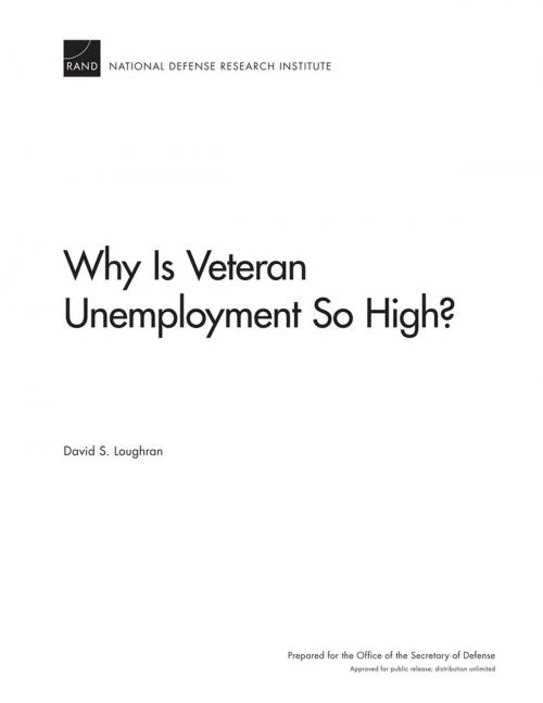 Cover of the book Why Is Veteran Unemployment So High? by David S. Loughran, RAND Corporation