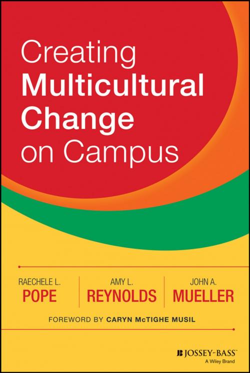 Cover of the book Creating Multicultural Change on Campus by Raechele L. Pope, Amy L. Reynolds, John A. Mueller, Wiley