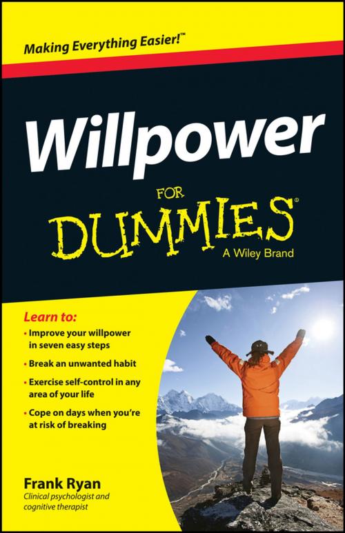 Cover of the book Willpower For Dummies by Frank Ryan, Wiley