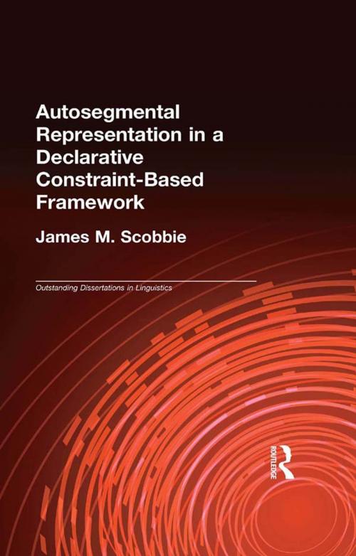 Cover of the book Autosegmental Representation in a Declarative Constraint-Based Framework by James M. Scobbie, Taylor and Francis