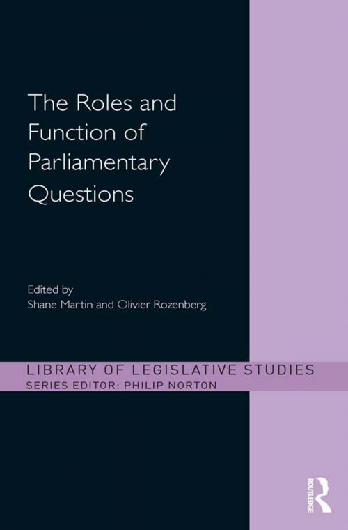 Cover of the book The Roles and Function of Parliamentary Questions by , Taylor and Francis