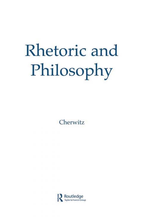 Cover of the book Rhetoric and Philosophy by , Taylor and Francis