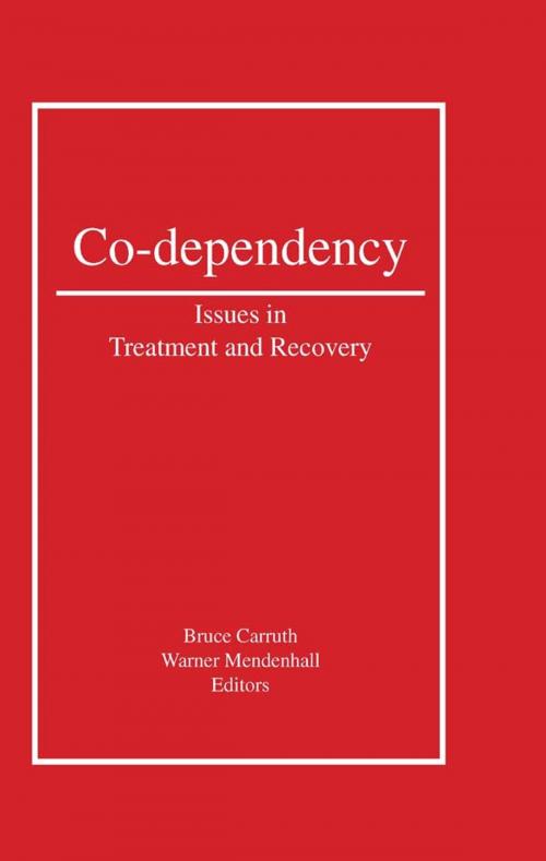 Cover of the book Co-Dependency by Bruce Carruth, Warner Mendenhall, Taylor and Francis