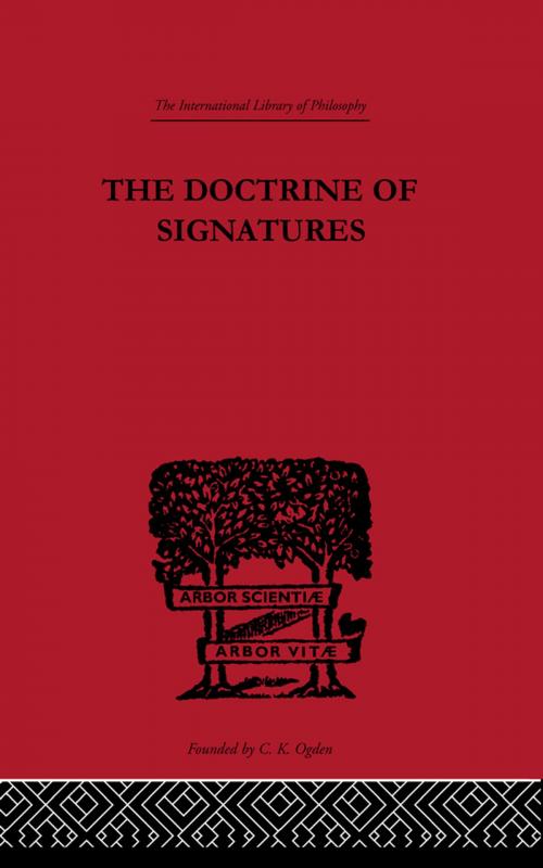 Cover of the book The Doctrine of Signatures by Scott Buchanan, Taylor and Francis