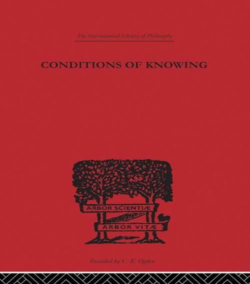 Cover of the book Conditions of Knowing by Angus Sinclair, Taylor and Francis