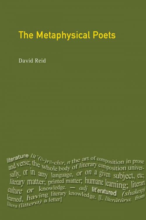 Cover of the book The Metaphysical Poets by David Reid, Taylor and Francis