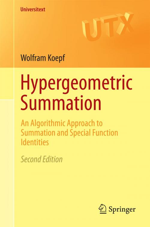 Cover of the book Hypergeometric Summation by Wolfram Koepf, Springer London