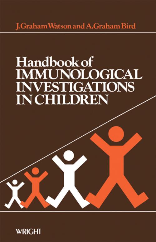Cover of the book Handbook of Immunological Investigations in Children by J. Graham Watson, A. Graham Bird, Elsevier Science