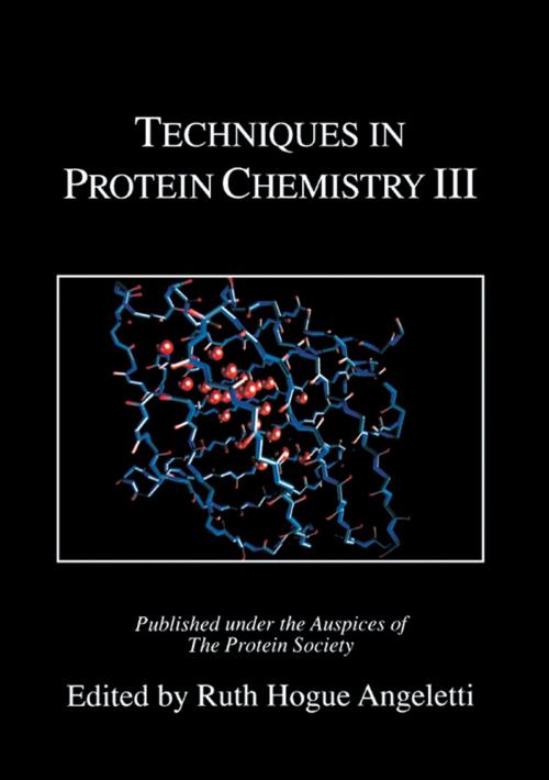 Cover of the book Techniques in Protein Chemistry III by , Elsevier Science