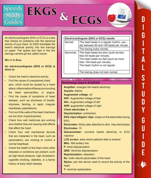 Cover of the book Ekgs And Ecgs (Speedy Study Guides) by Speedy Publishing, Speedy Publishing LLC