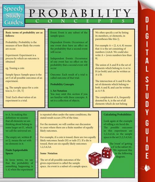 Cover of the book Probability Concepts (Speedy Study Guides) by Speedy Publishing, Speedy Publishing LLC