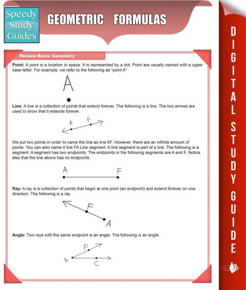 Cover of the book Geometric Formulas (Speedy Study Guides) by Speedy Publishing, Speedy Publishing LLC
