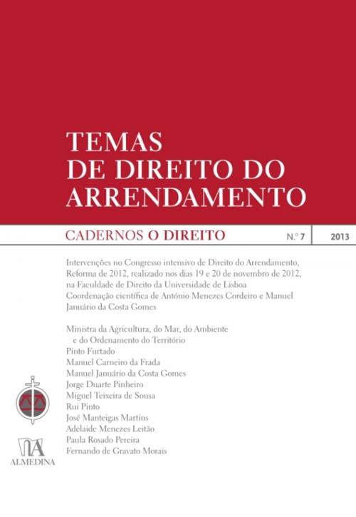 Cover of the book Cadernos O Direito n.º 7 - Temas de Direito do Arrendamento by Jorge Miranda, Almedina