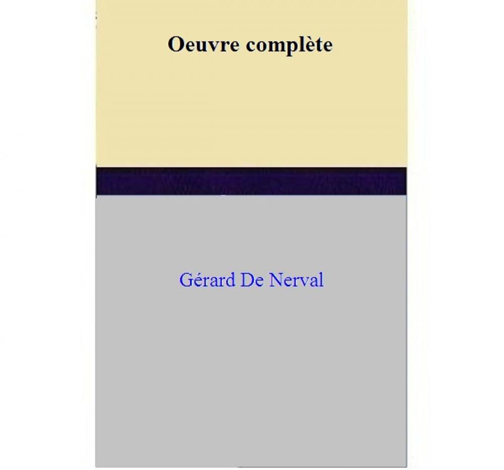 Big bigCover of Oeuvre complète