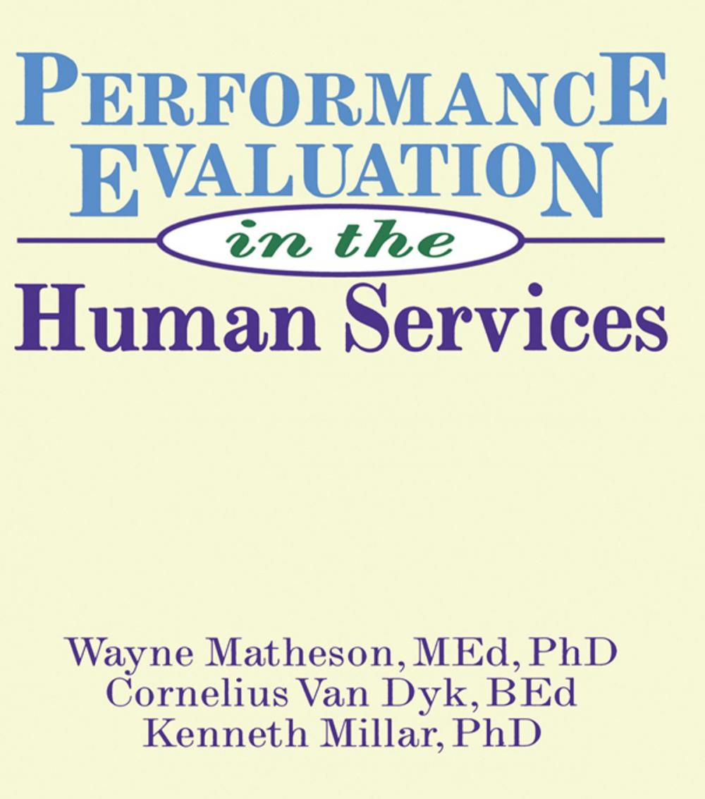 Big bigCover of Performance Evaluation in the Human Services