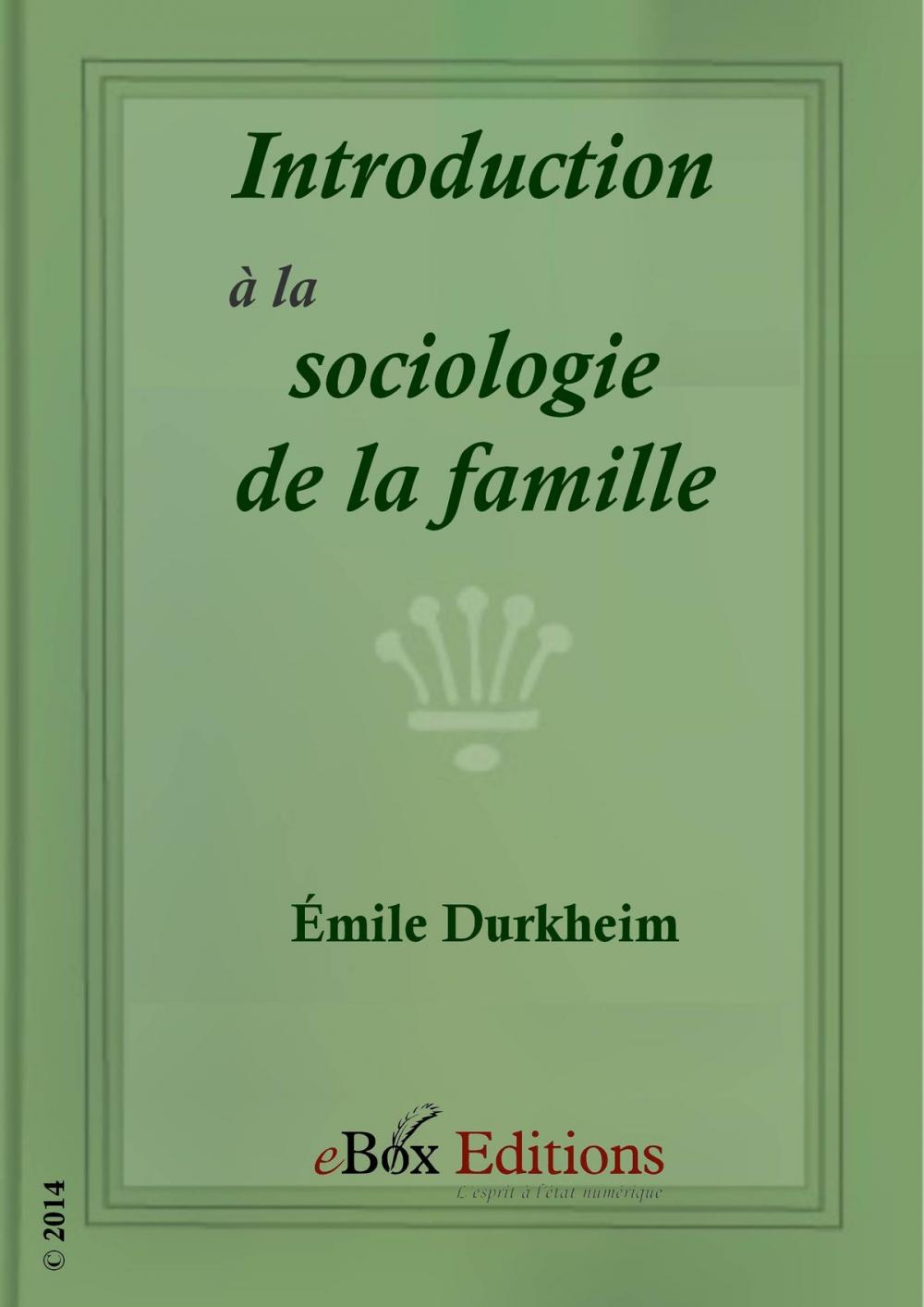 Big bigCover of Introduction à la sociologie de la famille