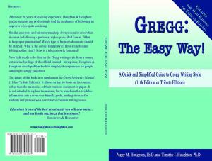 Book cover of Gregg: The Easy Way! (For 10th, 11th, and Tribute Editions)