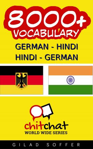 Cover of 8000+ German - Hindi Hindi - German Vocabulary