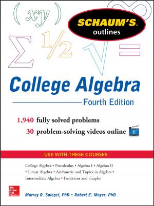 Book cover of Schaum's Outline of College Algebra, Fourth Edition
