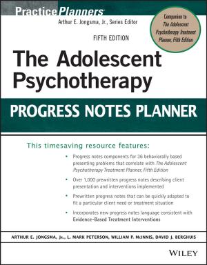 Book cover of The Adolescent Psychotherapy Progress Notes Planner
