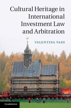 Cover of the book Cultural Heritage in International Investment Law and Arbitration by Professor Tracy Teslow