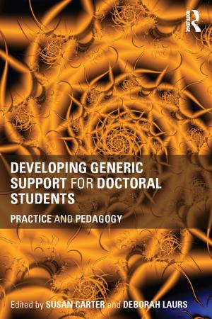 Cover of the book Developing Generic Support for Doctoral Students by Mark Gottdiener, Randolph Hohle, Colby King