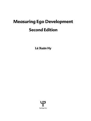 Cover of the book Measuring Ego Development by Michelle Martindale, Michelle Martindale