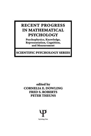 Cover of the book Recent Progress in Mathematical Psychology by Robert L. Simon