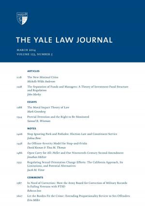 Book cover of Yale Law Journal: Volume 123, Number 5 - March 2014