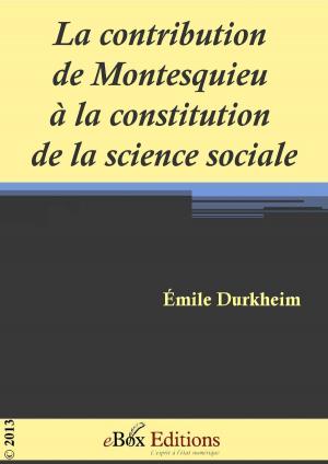 Cover of the book La contribution de Montesquieu à la constitution de la science sociale by Daghey Sarah